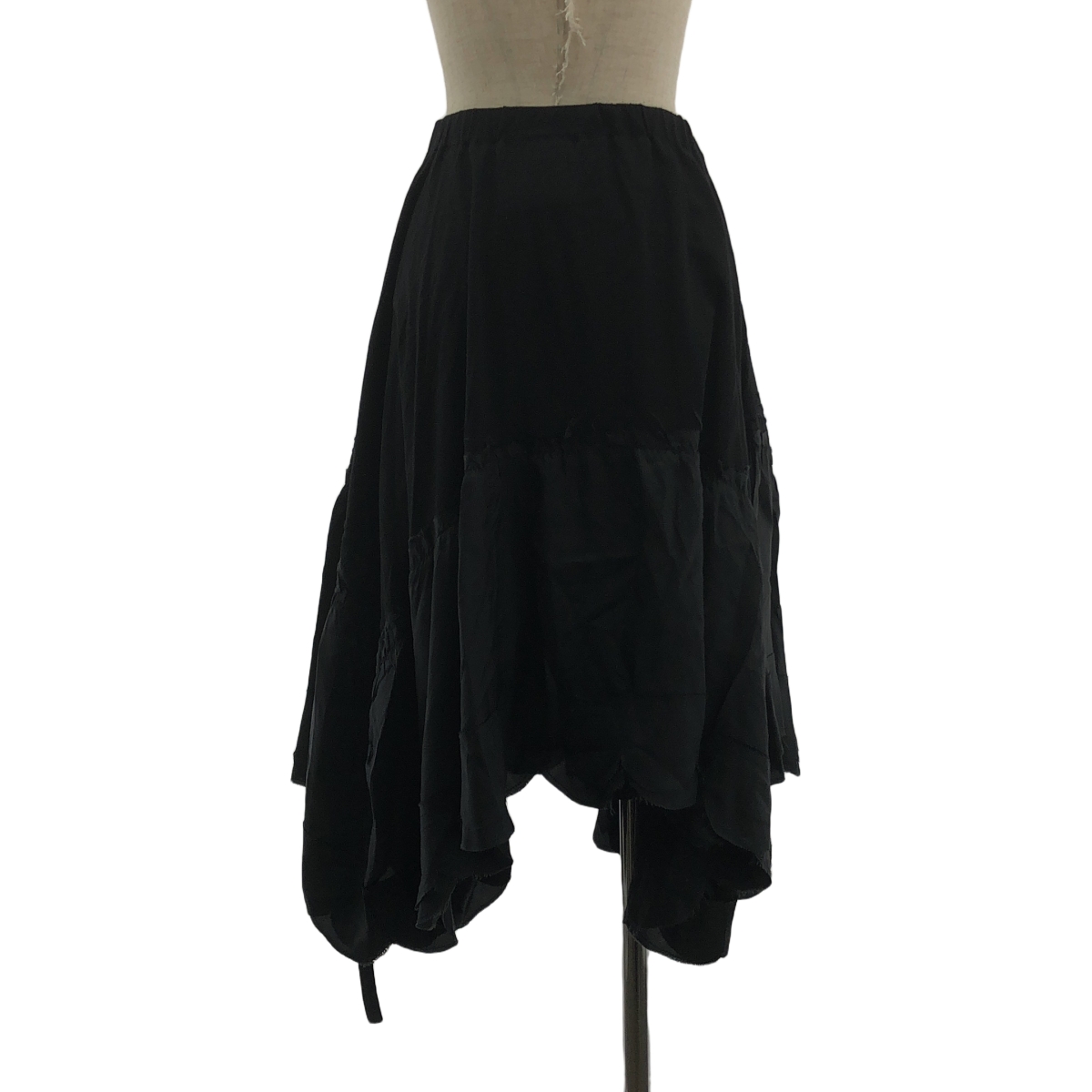 tricot COMME des GARCONS / トリココムデギャルソン 異素材 切替 変形 アシンメトリー ボリューム スカート