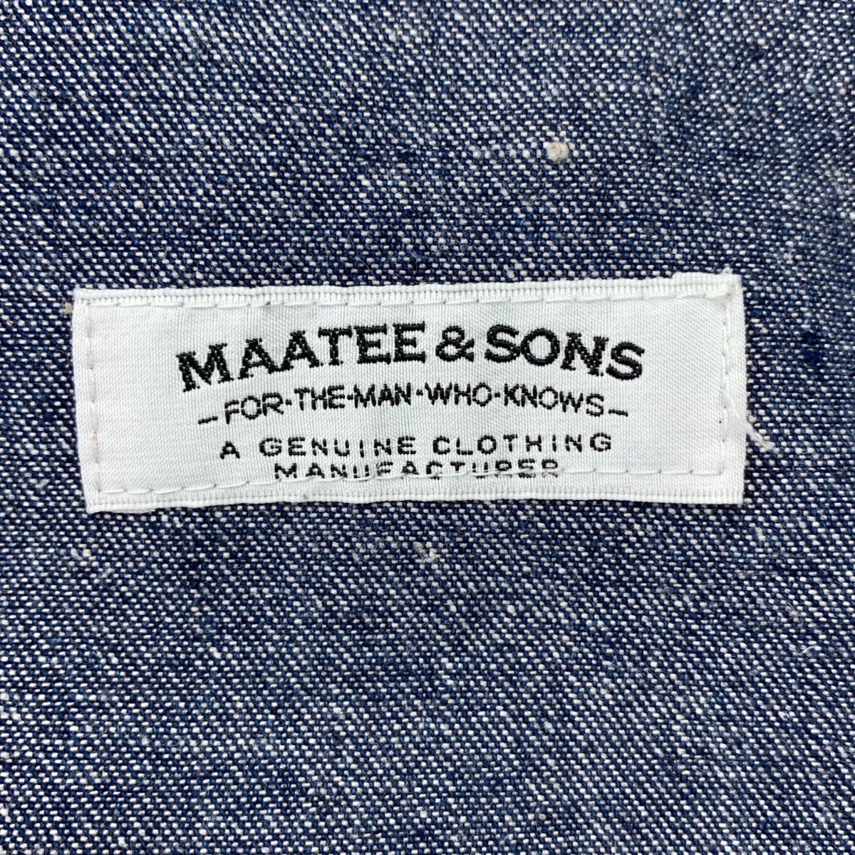 MAATEE&SONS / マーティー&サンズ 40s denim カバーオールJK デニムジャケット