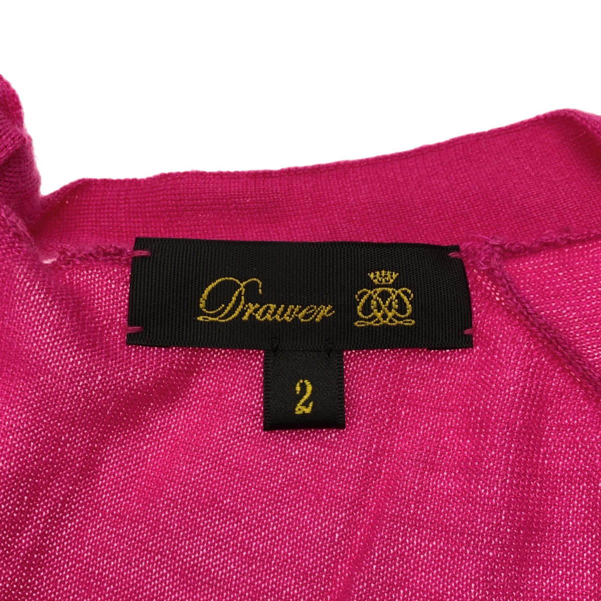 Drawer / ドゥロワー 18G カシミヤ シルク Vネック ニット