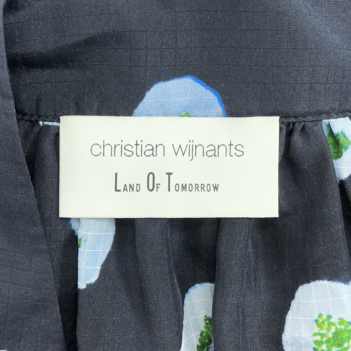 Christian Wijnants / クリスチャンワイナンツ land of tomorrow / silk 100％ / シルク 総柄 ギャザー シャツ ブラウス