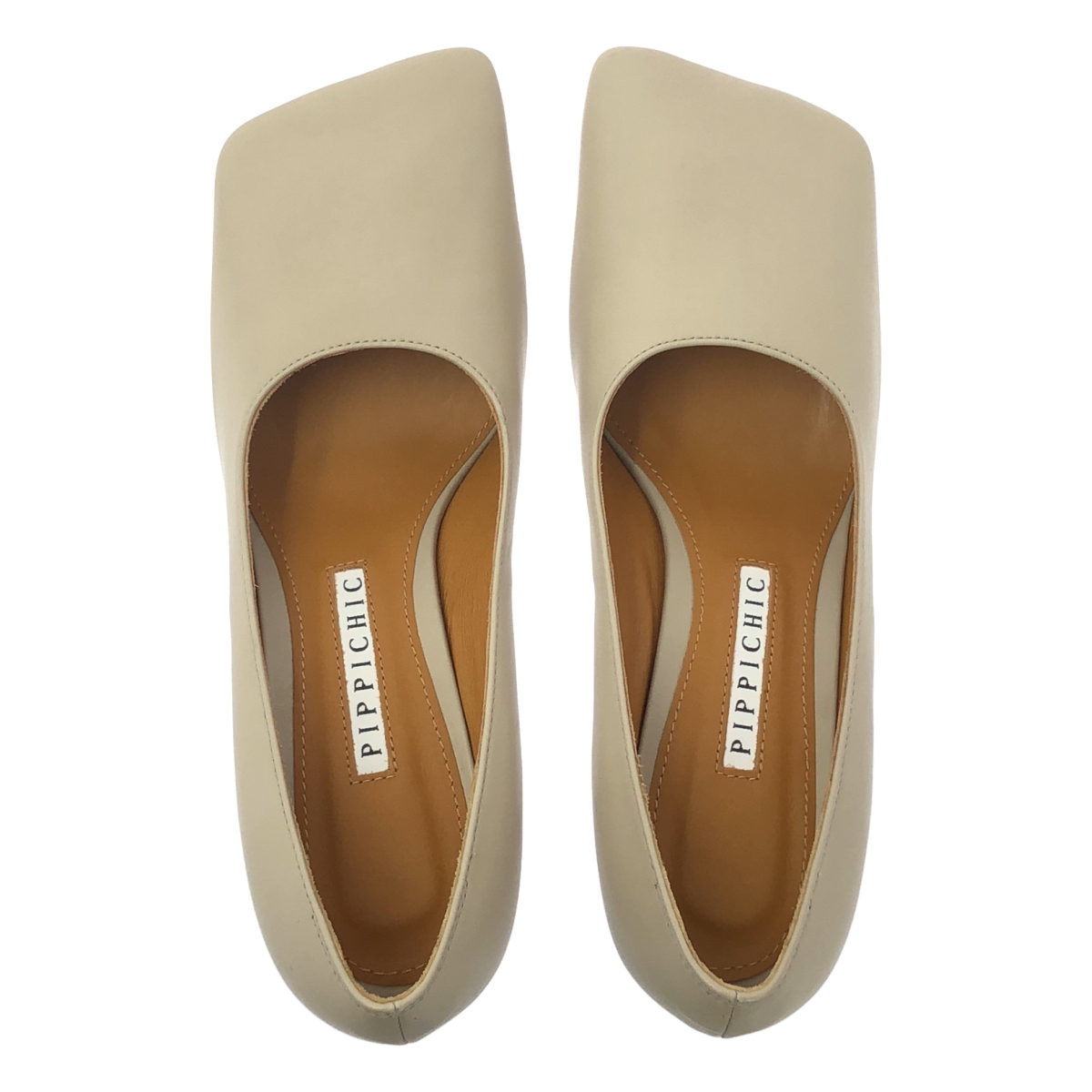 PIPPICHIC / ピッピシック スクエアトゥ ヒール パンプス