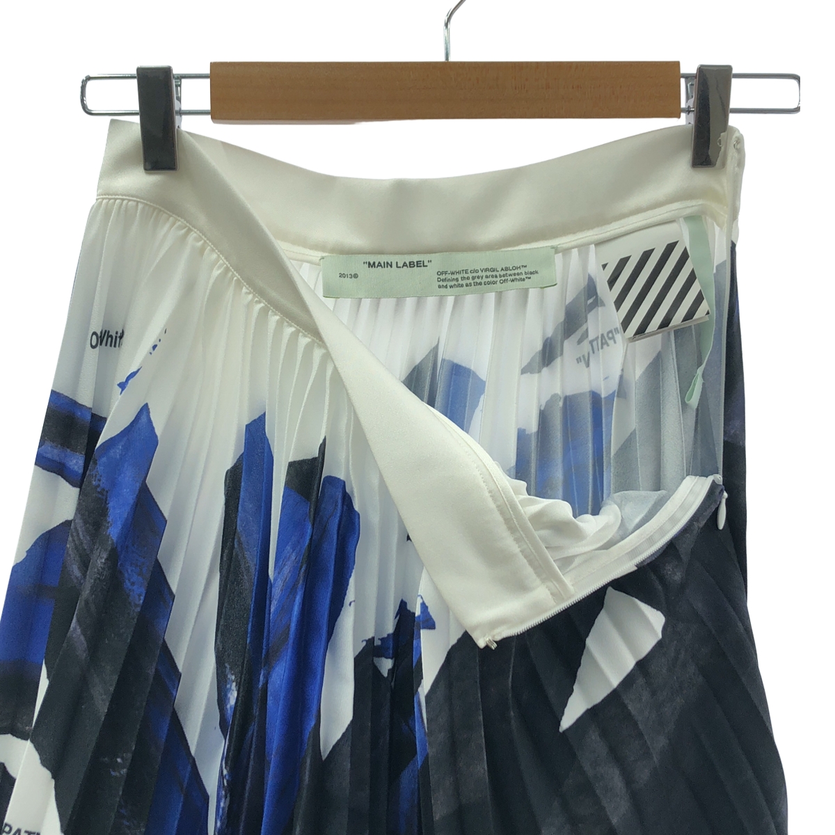 Off-White / オフホワイト Brush Stroke Pleated Skirt ブラッシュ ストローク プリーツ スカート