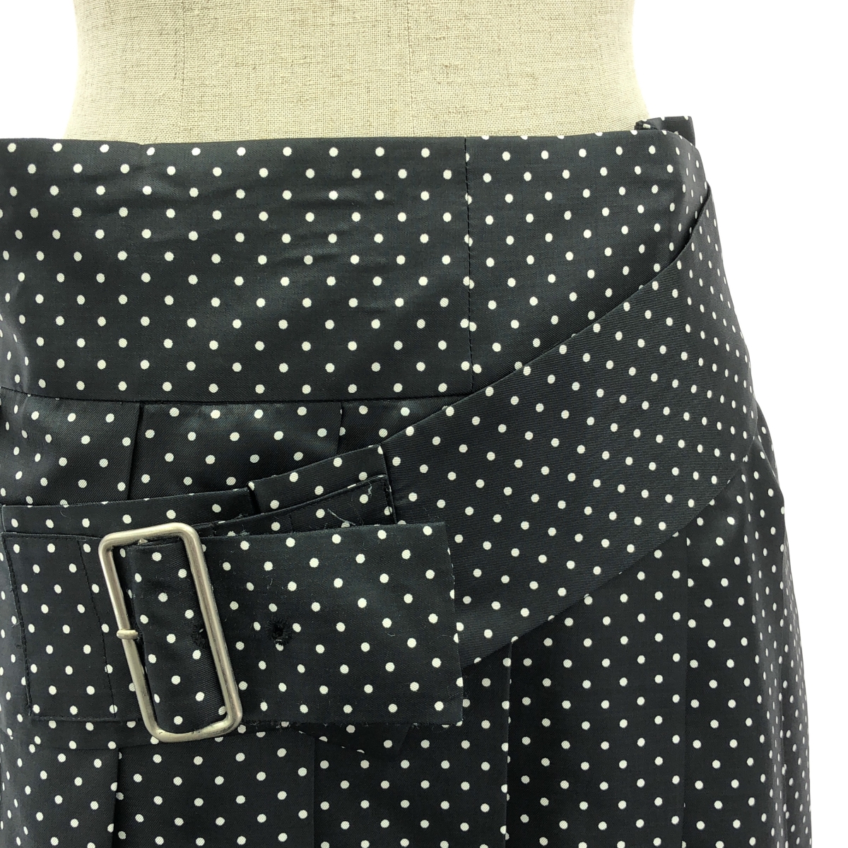 tricot COMME des GARCONS / トリココムデギャルソン ドット ラップデザイン プリーツスカート