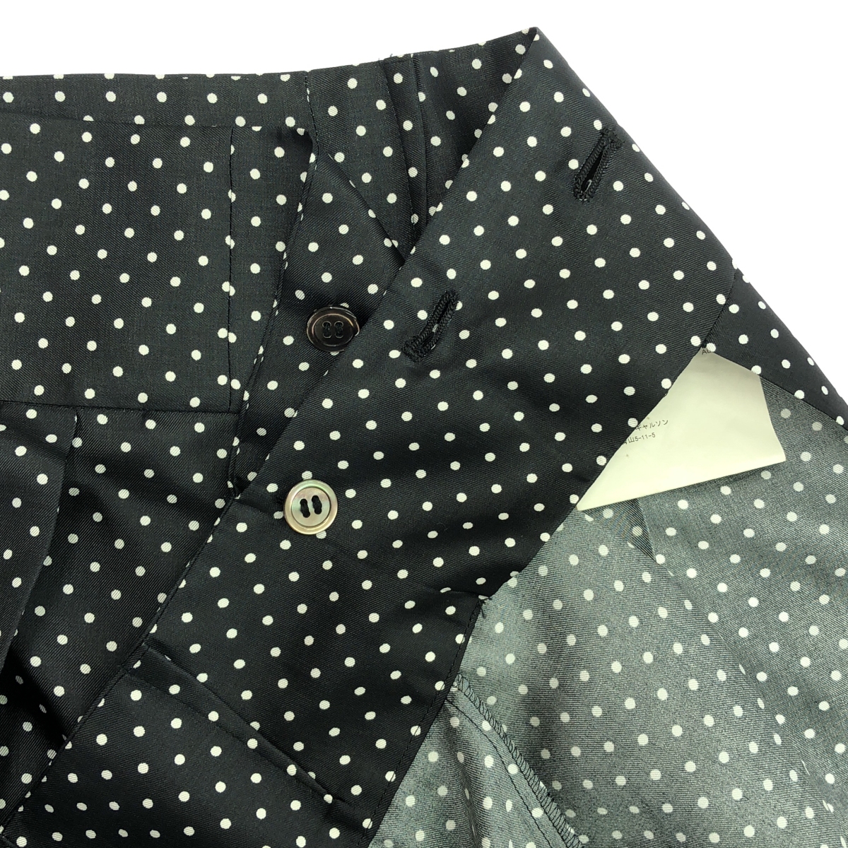 tricot COMME des GARCONS / トリココムデギャルソン ドット ラップデザイン プリーツスカート