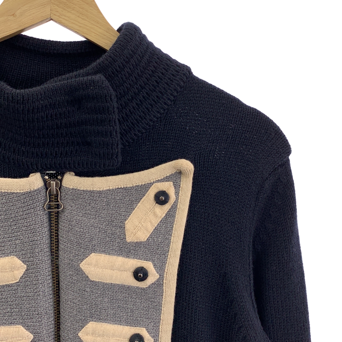 3.1 Phillip Lim / スリーワンフィリップリム ウール ナポレオン フルジップ ニット ジャケット