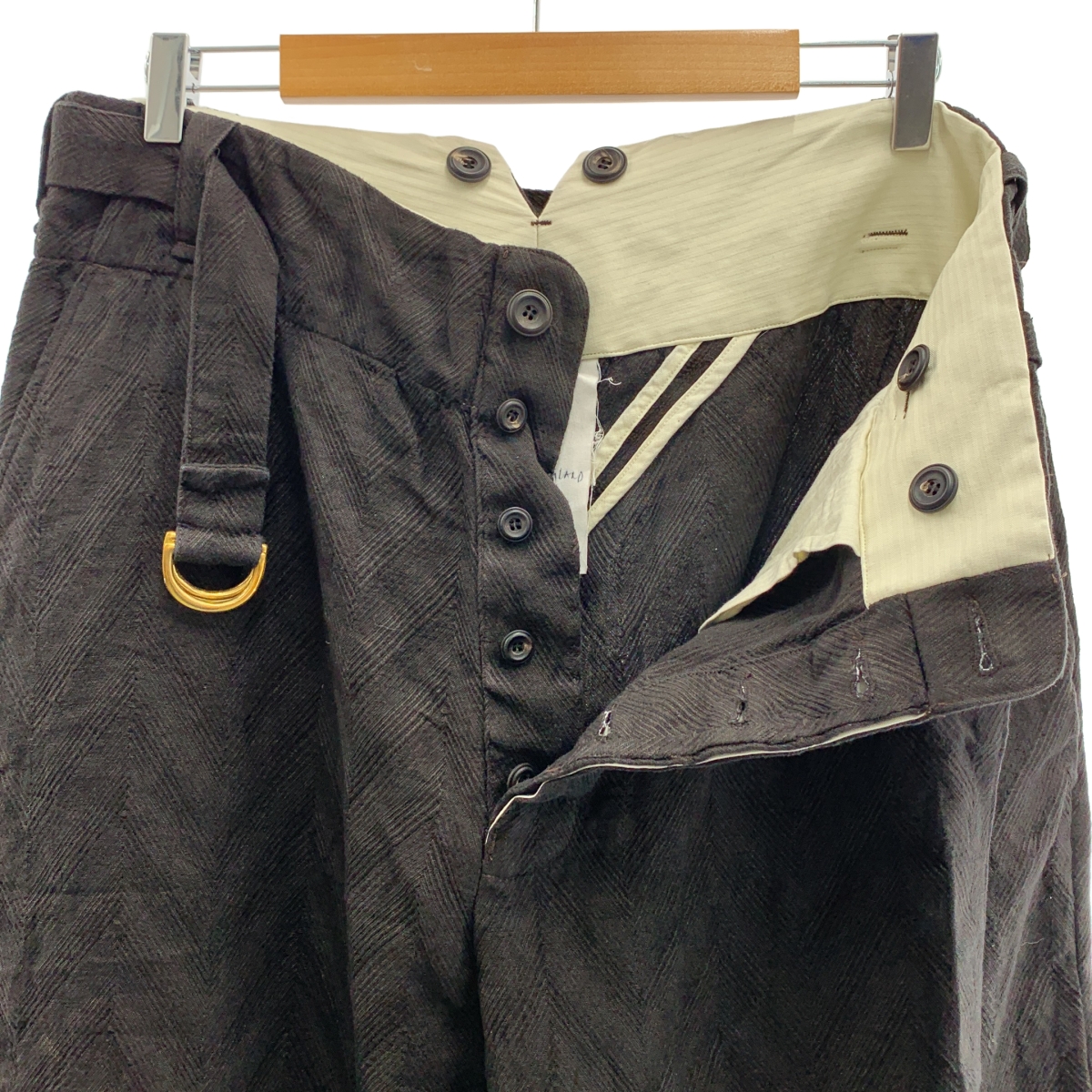 JOHN ALEXANDER SKELTON / ジョンアレキサンダースケルトン jacquard belted trousers / ジャガード ベルテッド トラウザーズ ワイドパンツ