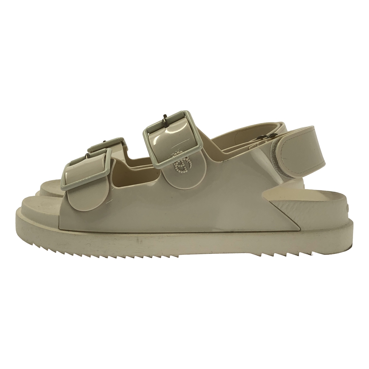 GUCCI / グッチ パテントレザー ミニダブルG ストレップ サンダル