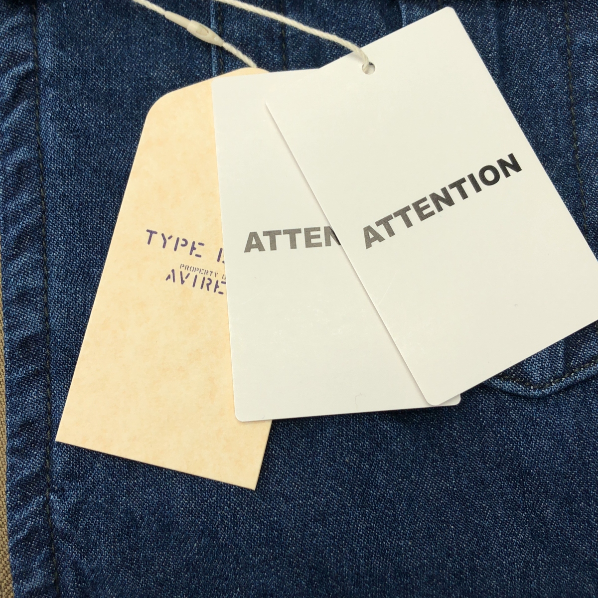 AVIREX / アヴィレックス デニム ナイロン 切替 カスタム Gジャケット