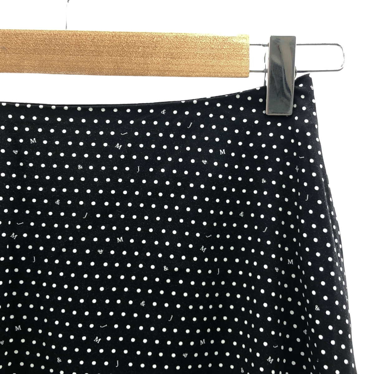 J&M DAVIDSON / ジェイアンドエムデヴィッドソン レーヨン ロゴ ドット フレア スカート