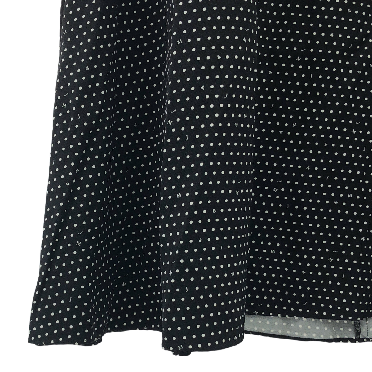 J&M DAVIDSON / ジェイアンドエムデヴィッドソン レーヨン ロゴ ドット フレア スカート