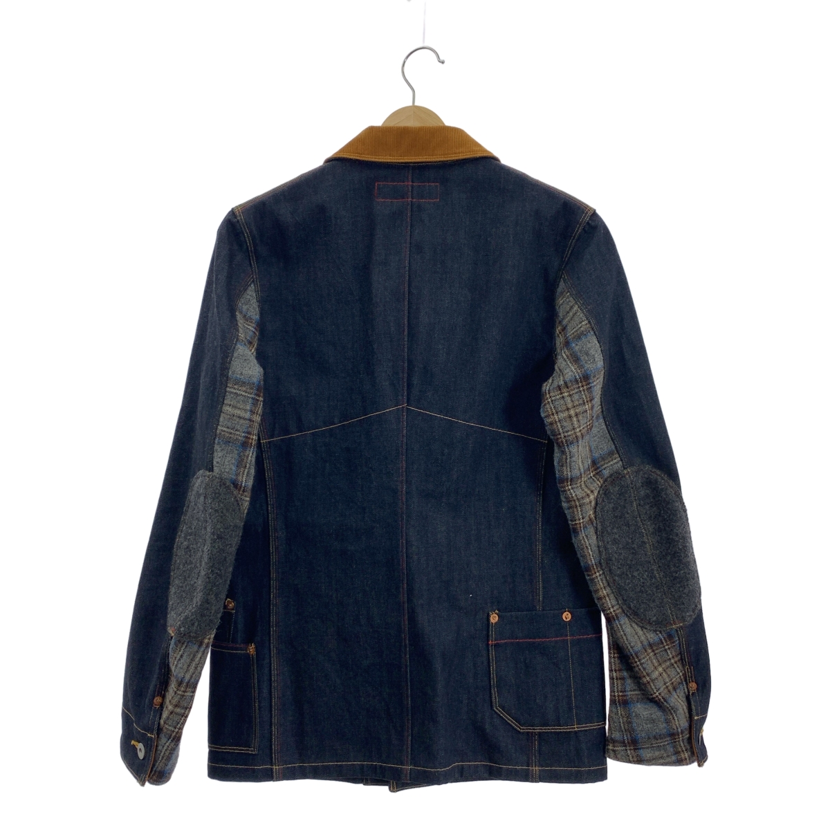 JUNYA WATANABE COMME des GARCONS MAN / ジュンヤワタナベコムデギャルソンマン × Levi's リーバイスコラボ デニム 異素材切替 エルボーパッチ カバーオールジャケット