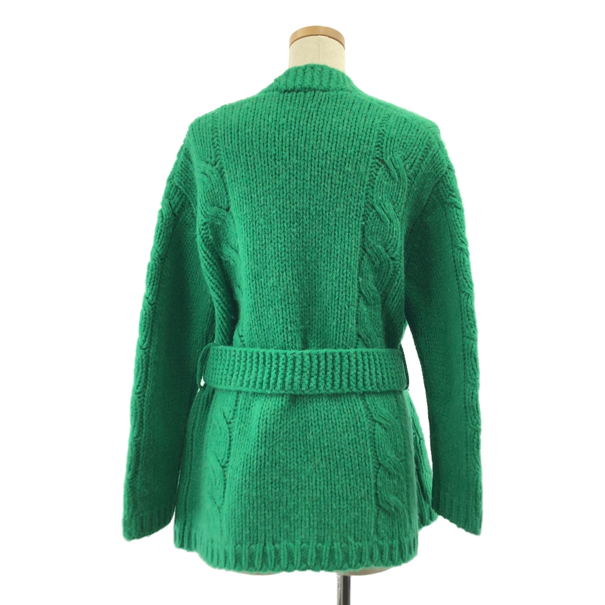 その他 ベルテッド オーバー ニット シェットランドウールローブカーディガン