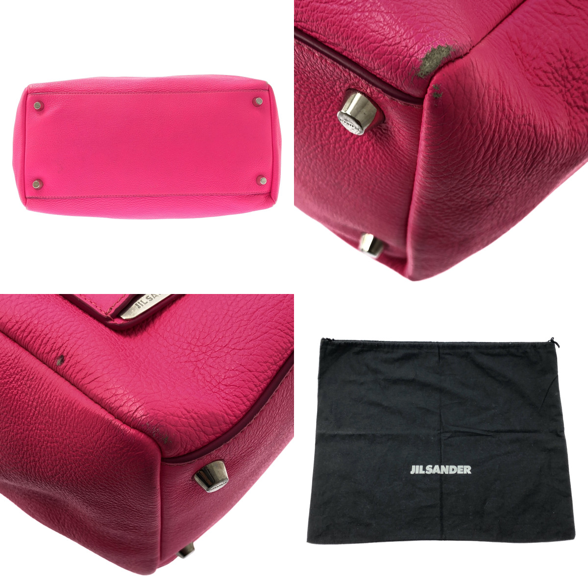 JIL SANDER / ジルサンダー レザーミニボストン ハンドバッグ