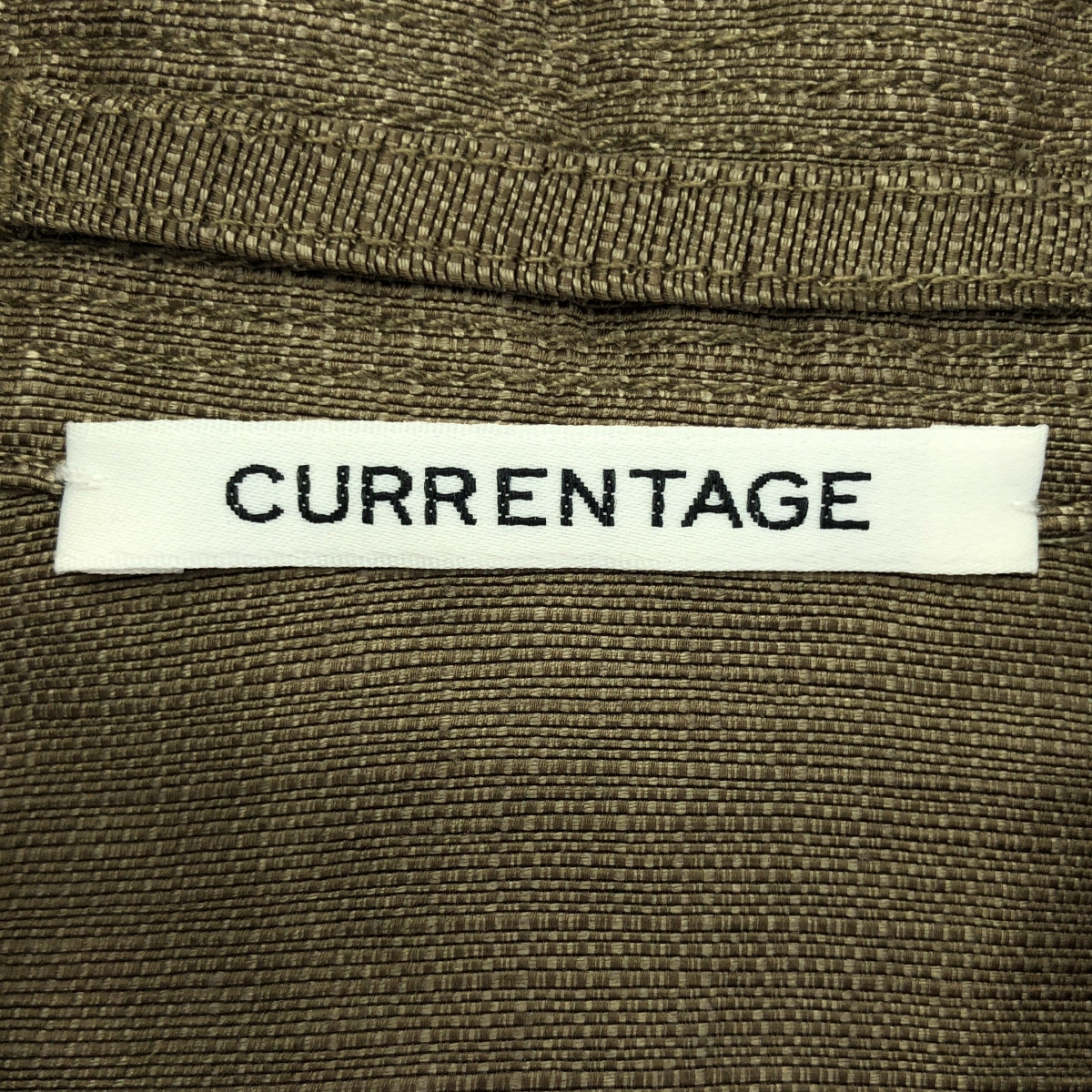 CURRENTAGE / カレンテージ フラワーコサージュ リネンレーヨン ミリタリー ベスト ジレ