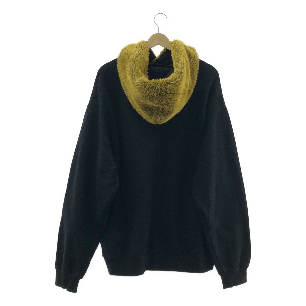 MARNI / マルニ フェイクファーフード ロゴ刺しゅう フーディ プルオーバーパーカー