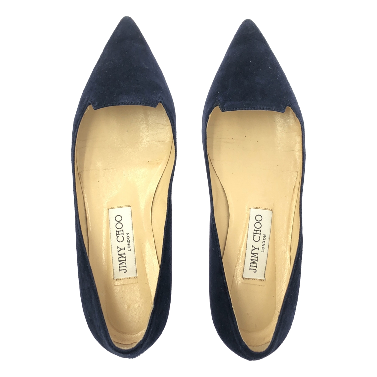JIMMY CHOO / ジミーチュウ スエード レザーポインテッドトゥ フラット シューズ