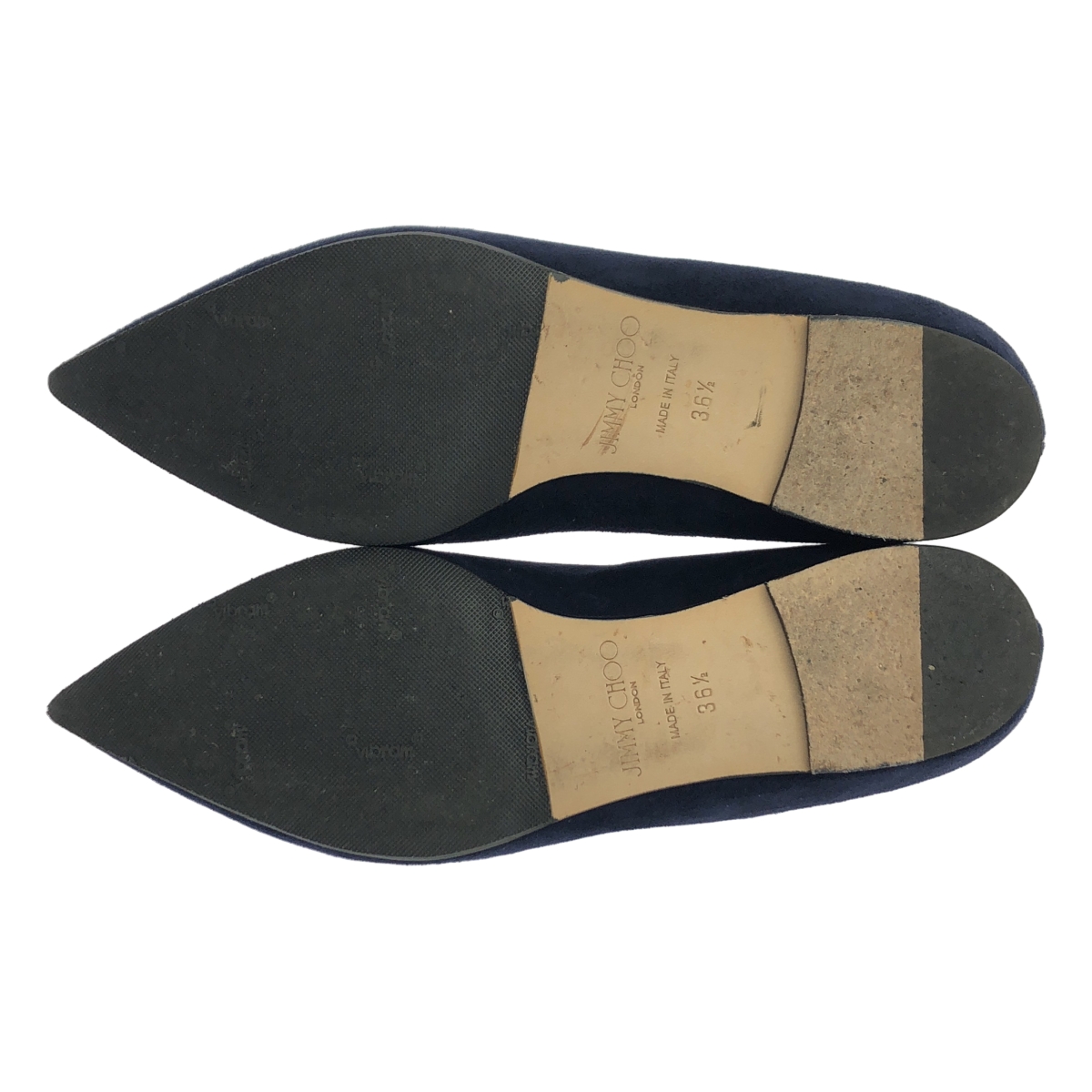 JIMMY CHOO / ジミーチュウ スエード レザーポインテッドトゥ フラット シューズ
