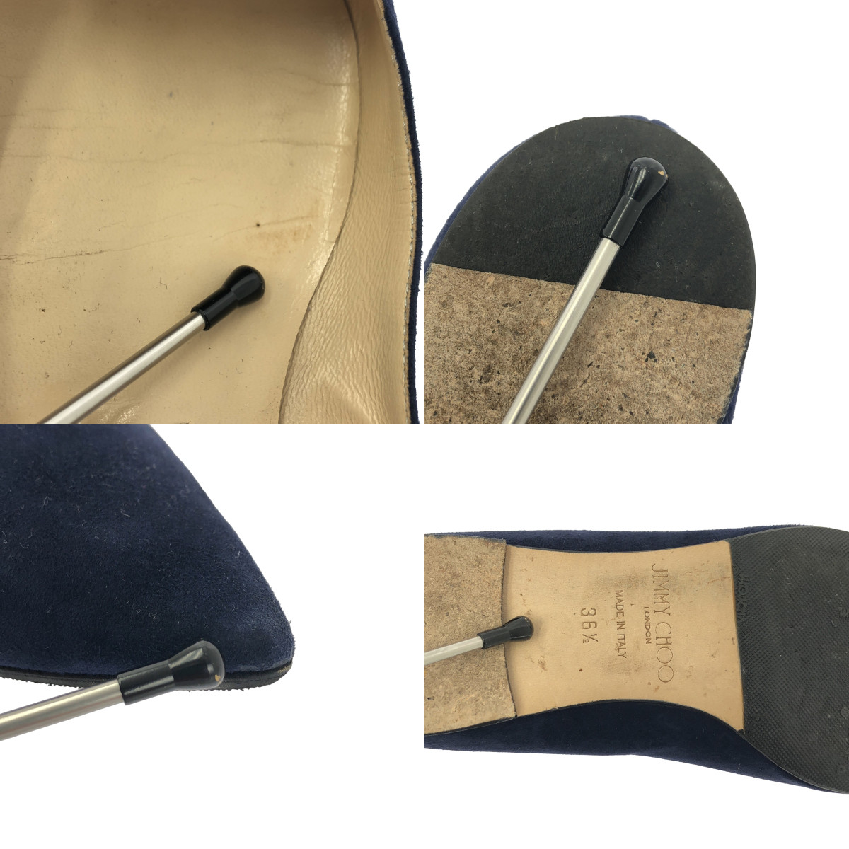 JIMMY CHOO / ジミーチュウ スエード レザーポインテッドトゥ フラット シューズ