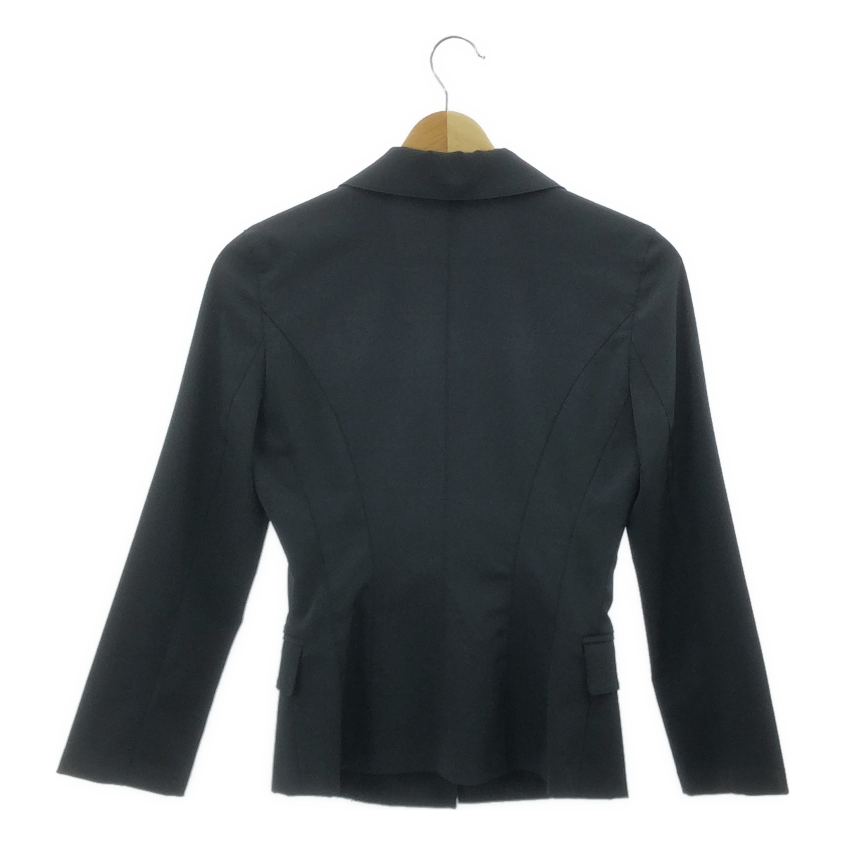 FOXEY NEW YORK / フォクシーニューヨーク ポリエステル ストレッチ スーツ セットアップ / 1B テーラードジャケット / ドレープスカート