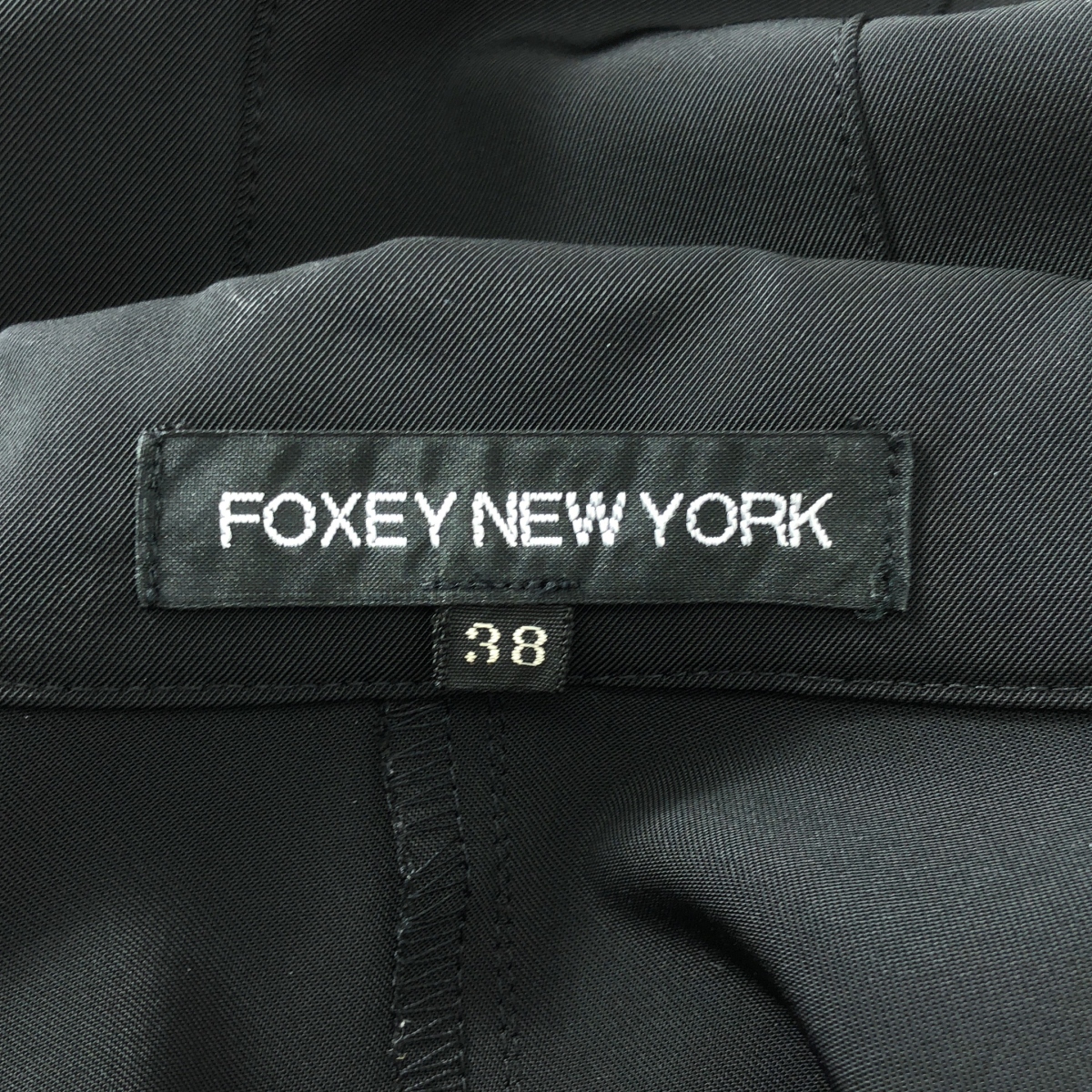 FOXEY NEW YORK / フォクシーニューヨーク ポリエステル ストレッチ スーツ セットアップ / 1B テーラードジャケット / ドレープスカート