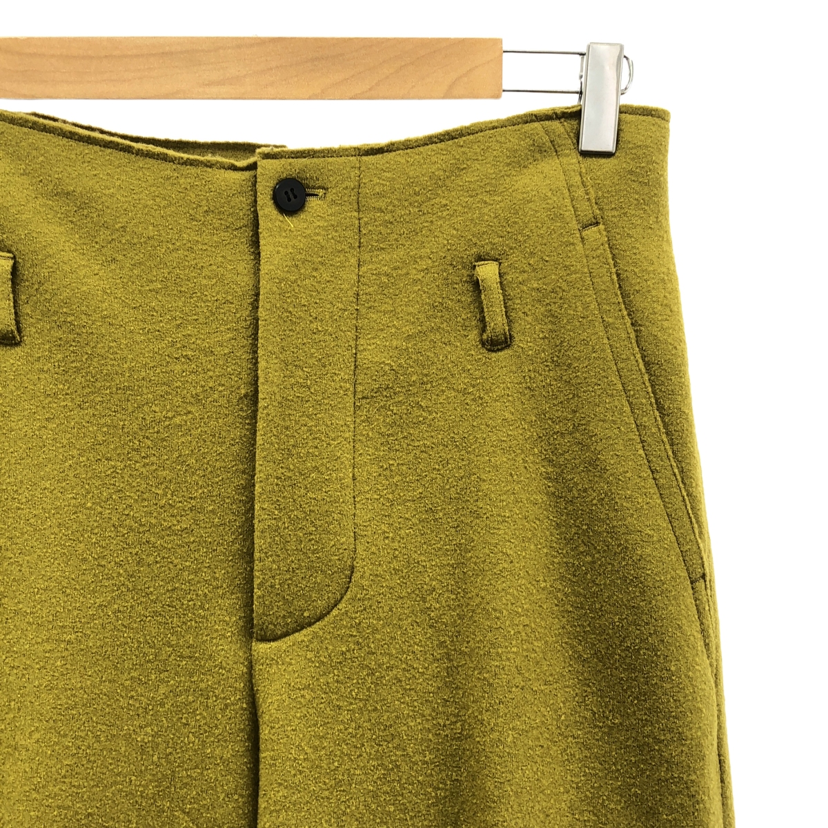 pelleq / ぺレック adjustable wide trousers ウール ワイドパンツ