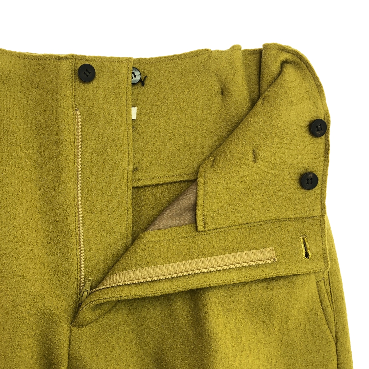 pelleq / ぺレック adjustable wide trousers ウール ワイドパンツ