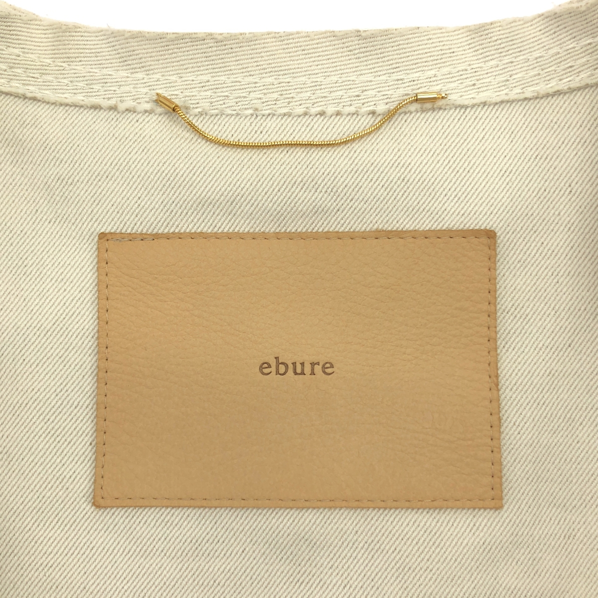 ebure / エブール リネン コットン ツイル ノーカラージャケット