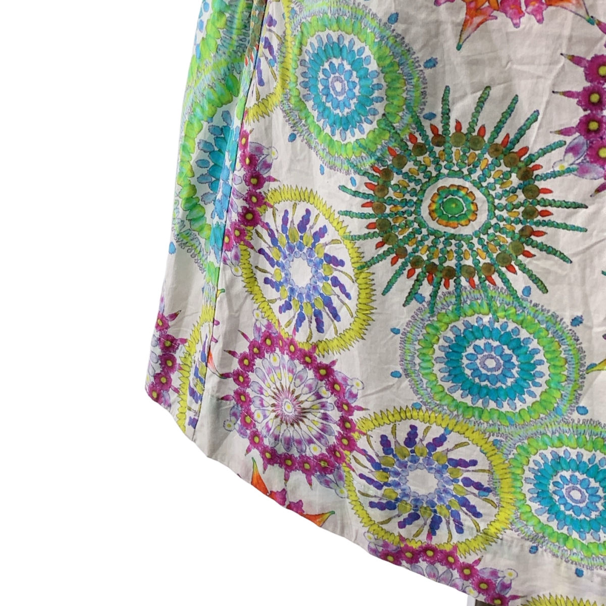 VIVIENNE TAM / ヴィヴィアンタム コットン 総柄 ベルテッド ポケット付き シャツ ワンピース