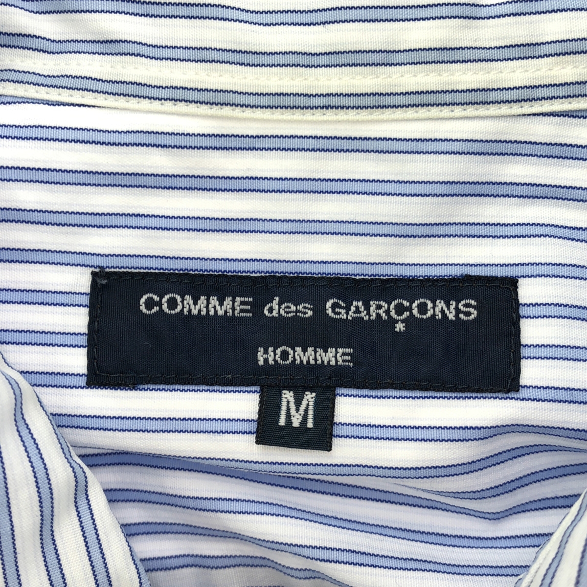 COMME des GARCONS HOMME / コムデギャルソンオム ストライプ パッチ レギュラーカラーシャツ