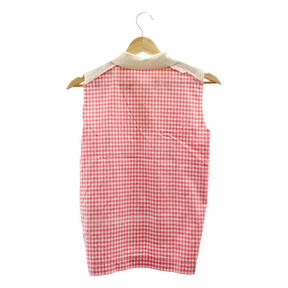 COMME des GARCONS / コムデギャルソン インサイドアウト チェック切替 ノースリーブ ポロシャツ