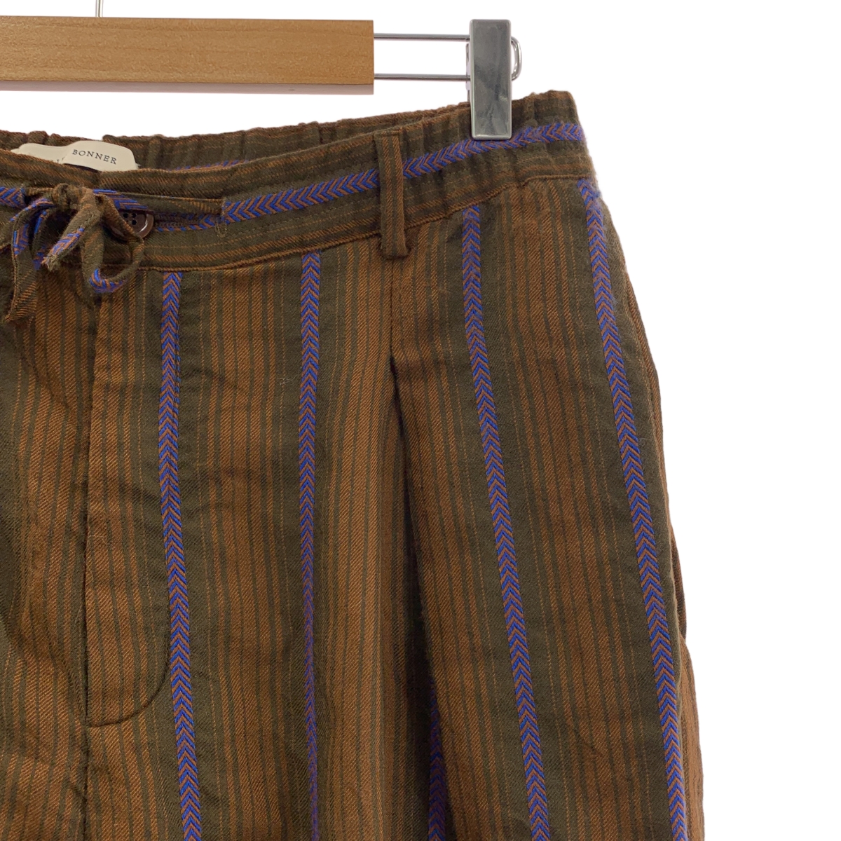 WALES BONNER / ウェールズボナー 総柄 ドローストリング ワイド イージーパンツ