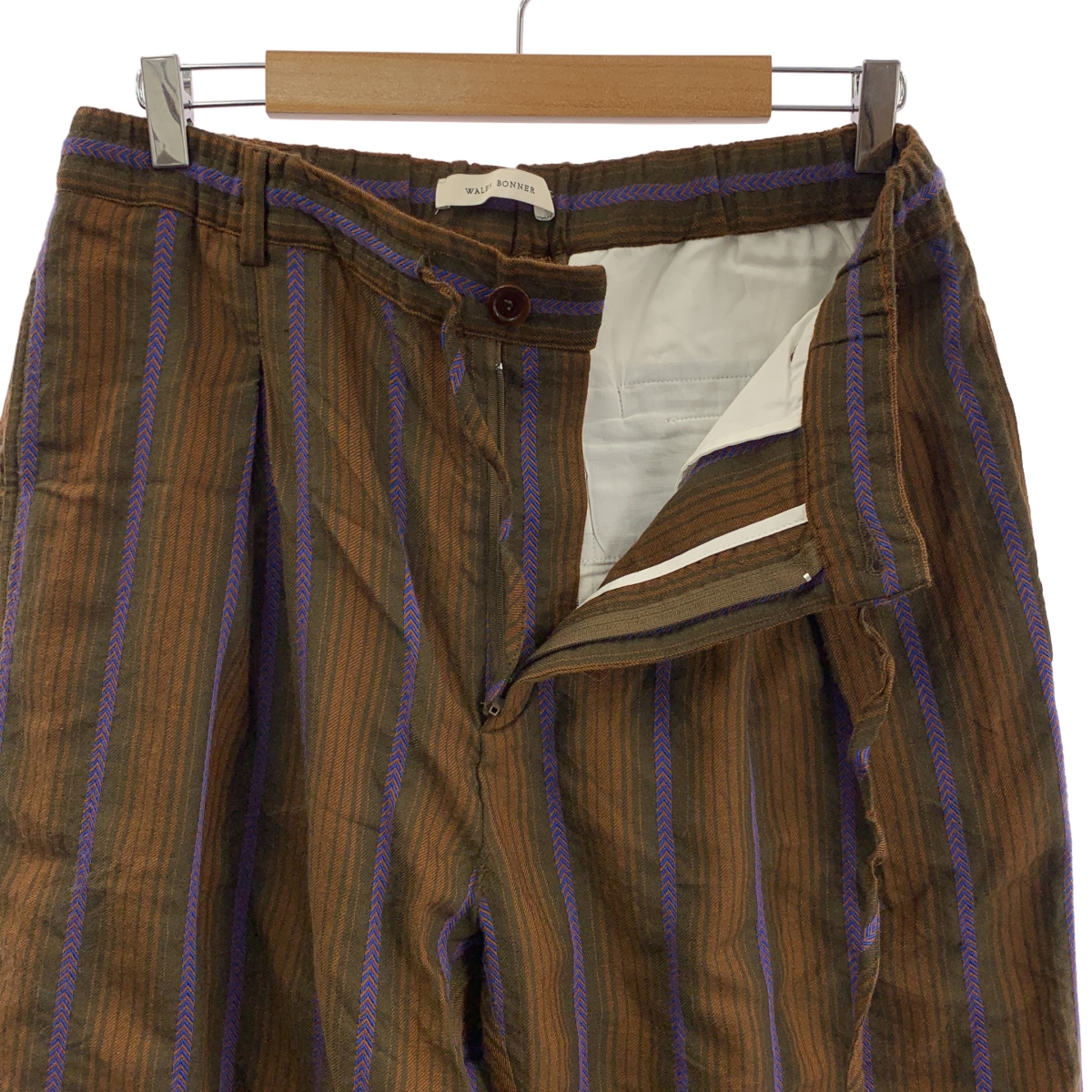 WALES BONNER / ウェールズボナー 総柄 ドローストリング ワイド イージーパンツ