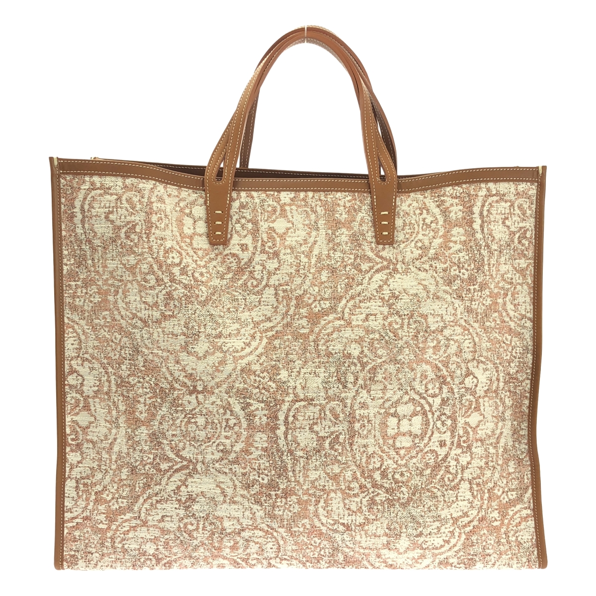 A VACATION / アヴァケーション TANK PAISLEY / 総柄 ジャガード レザーハンドル トートバッグ