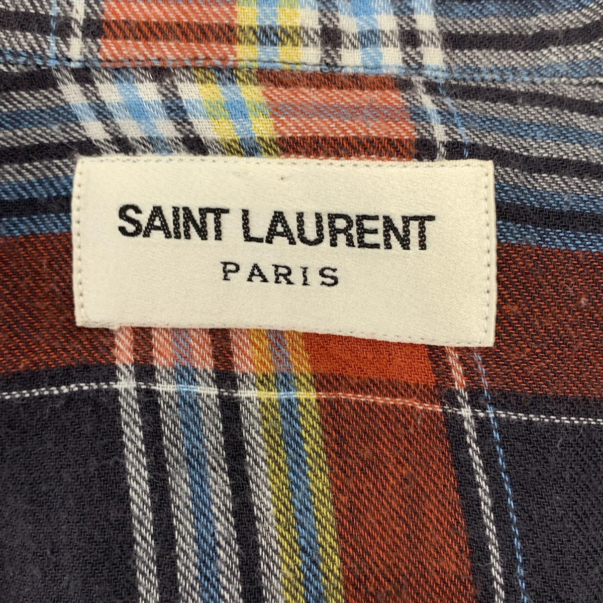 SAINT LAURENT PARIS / サンローランパリ コットン チェック シャツ
