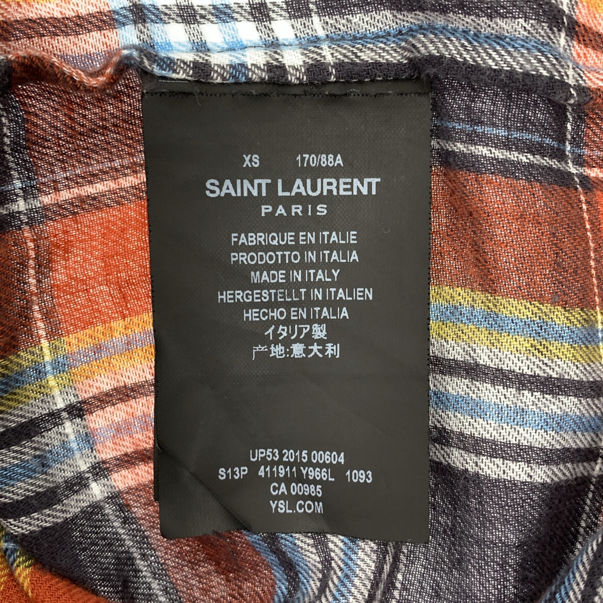 SAINT LAURENT PARIS / サンローランパリ コットン チェック シャツ