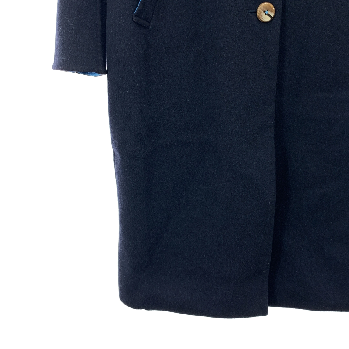 ENFOLD / エンフォルド ウールリバーノーカラーストレートコート