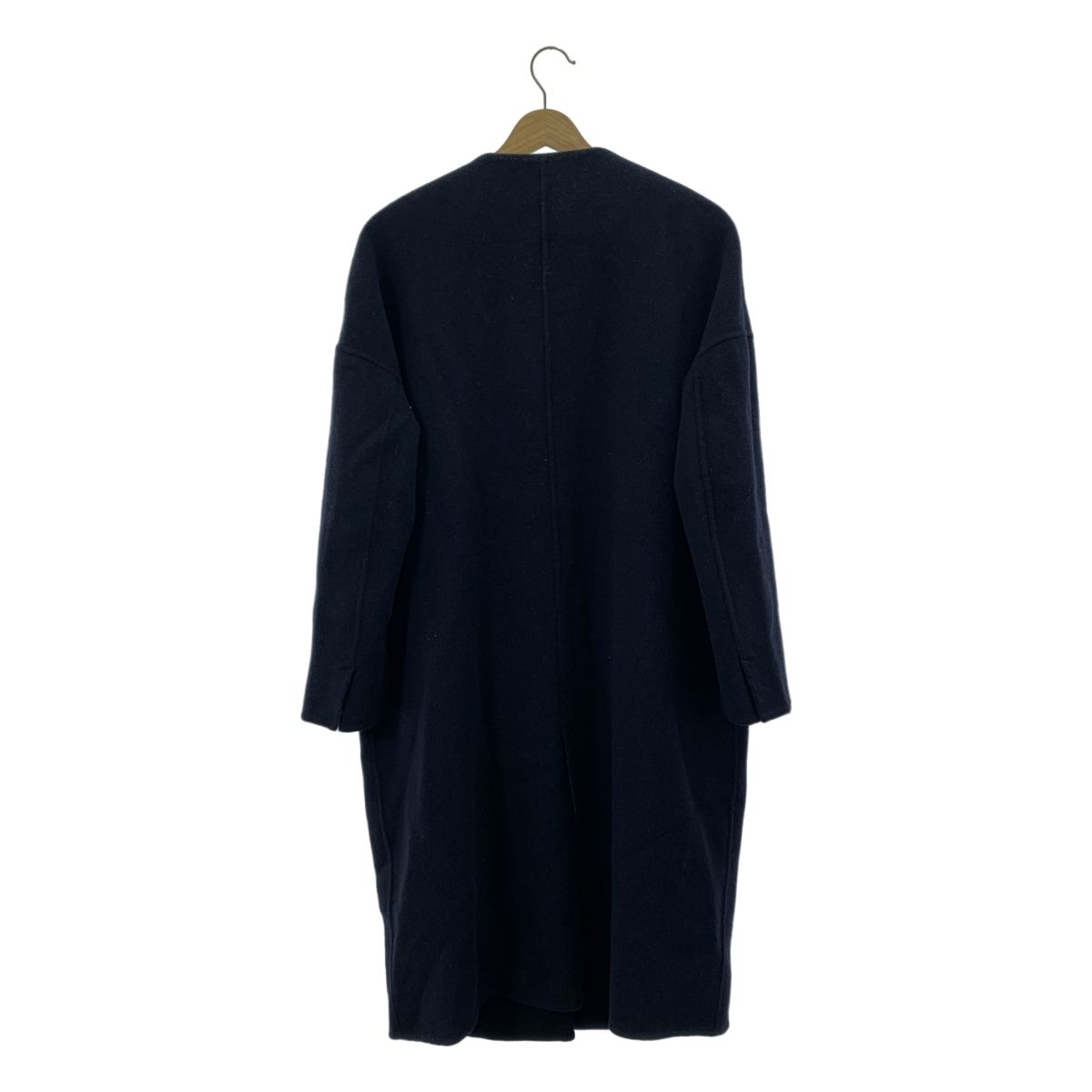 ENFOLD / エンフォルド ウールリバーノーカラーストレートコート