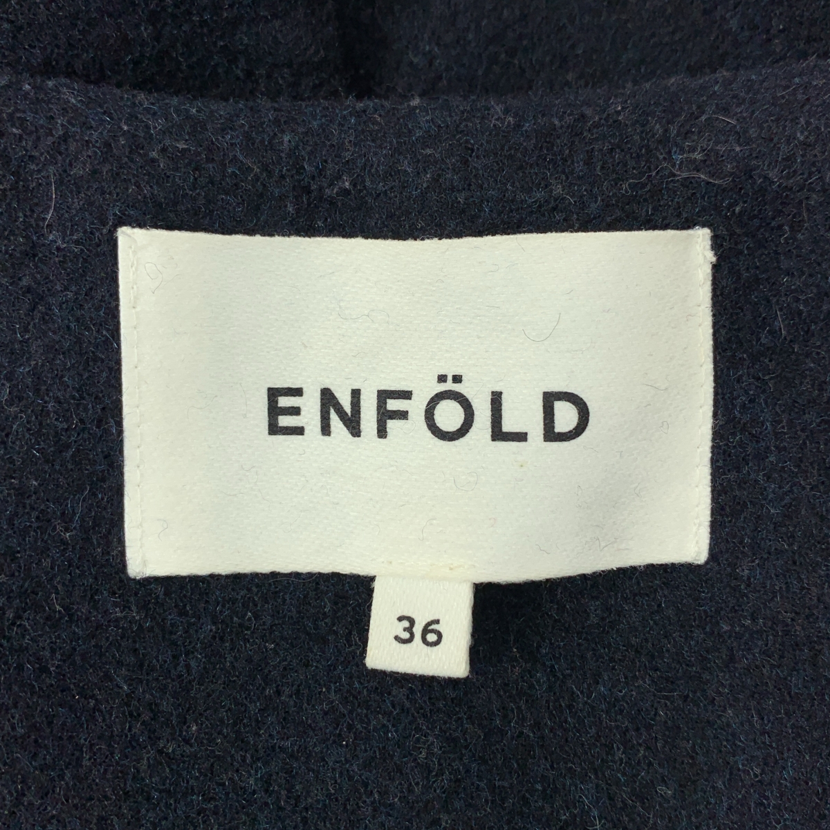 ENFOLD / エンフォルド ウールリバーノーカラーストレートコート