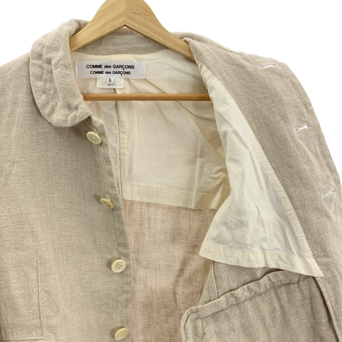 COMME des GARCONS COMME des GARCONS / コムコム ラウンドカラー リネン ジャケット