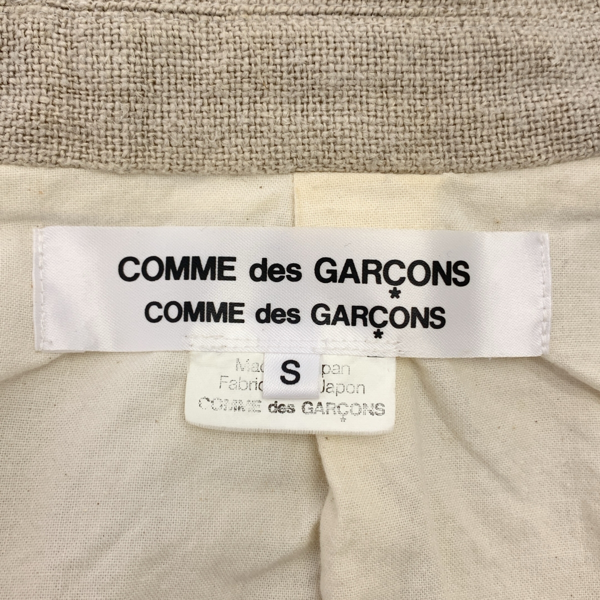 COMME des GARCONS COMME des GARCONS / コムコム ラウンドカラー リネン ジャケット