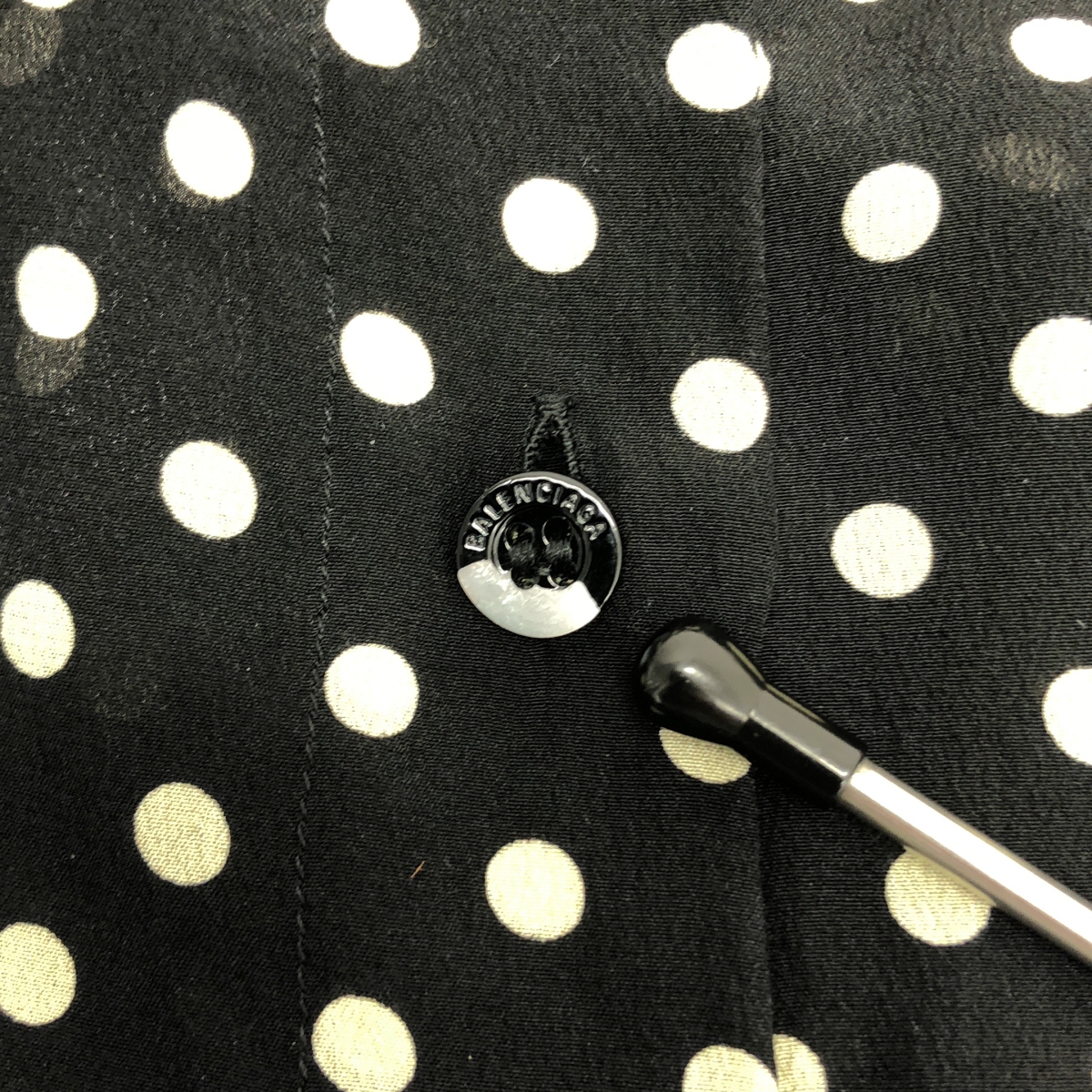 BALENCIAGA / バレンシアガ ドット アシンメトリー ブラウス シャツ