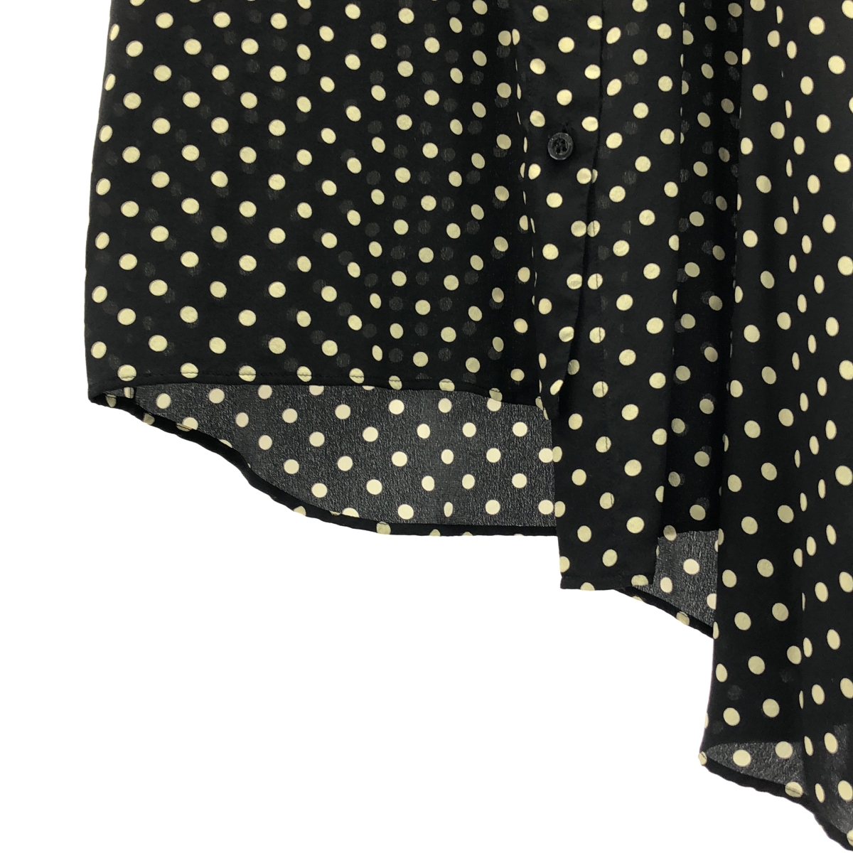 BALENCIAGA / バレンシアガ ドット アシンメトリー ブラウス シャツ