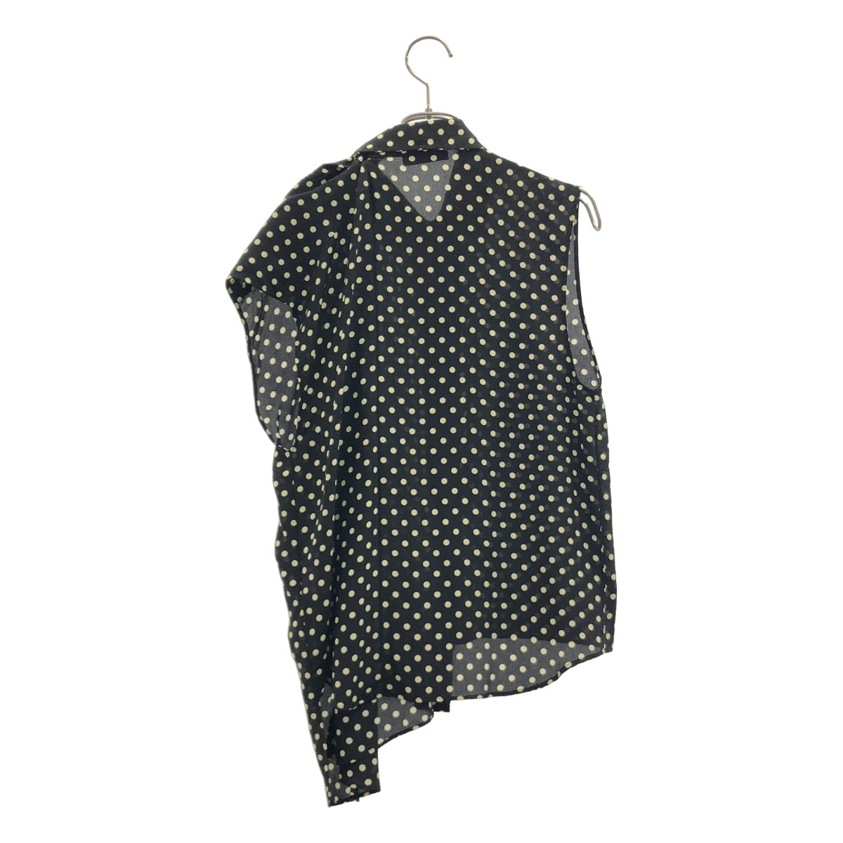 BALENCIAGA / バレンシアガ ドット アシンメトリー ブラウス シャツ