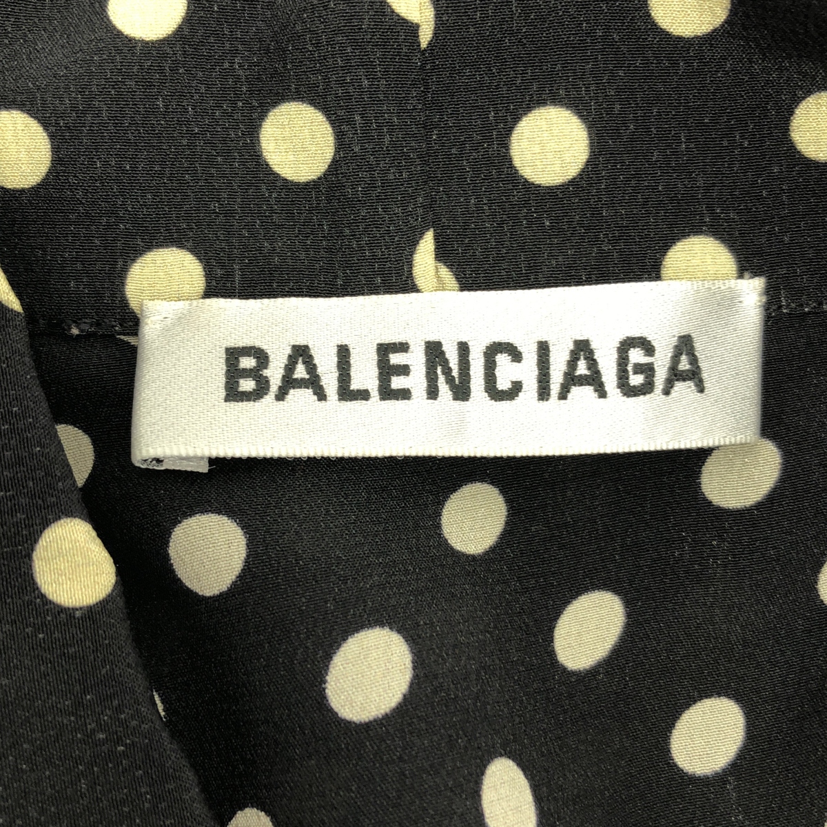 BALENCIAGA / バレンシアガ ドット アシンメトリー ブラウス シャツ