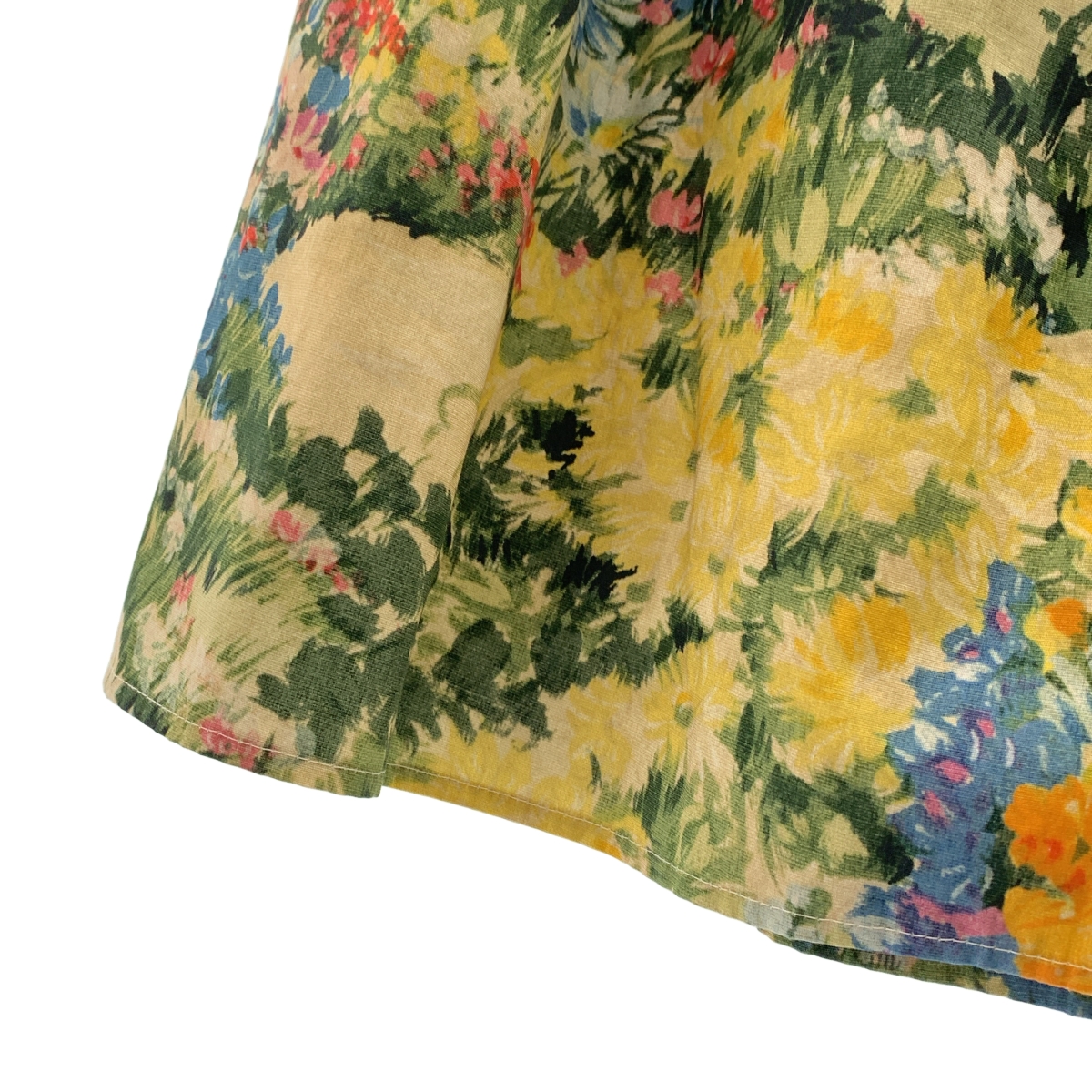 RED VALENTINO / レッドヴァレンティノ コットン フラワープリント ウエストギャザー スカート