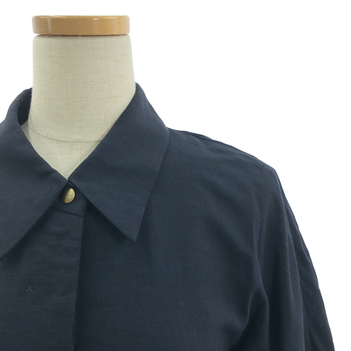 Mame Kurogouchi / マメクロゴウチ Viscose Hemp Shirtdress バックベルト ヘンプ シャツドレス ワンピース