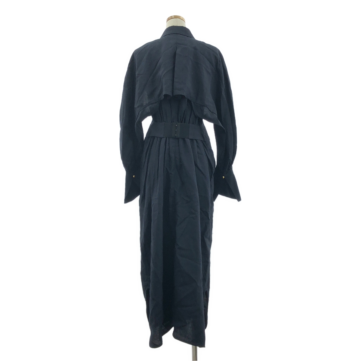 Mame Kurogouchi / マメクロゴウチ Viscose Hemp Shirtdress バックベルト ヘンプ シャツドレス ワンピース