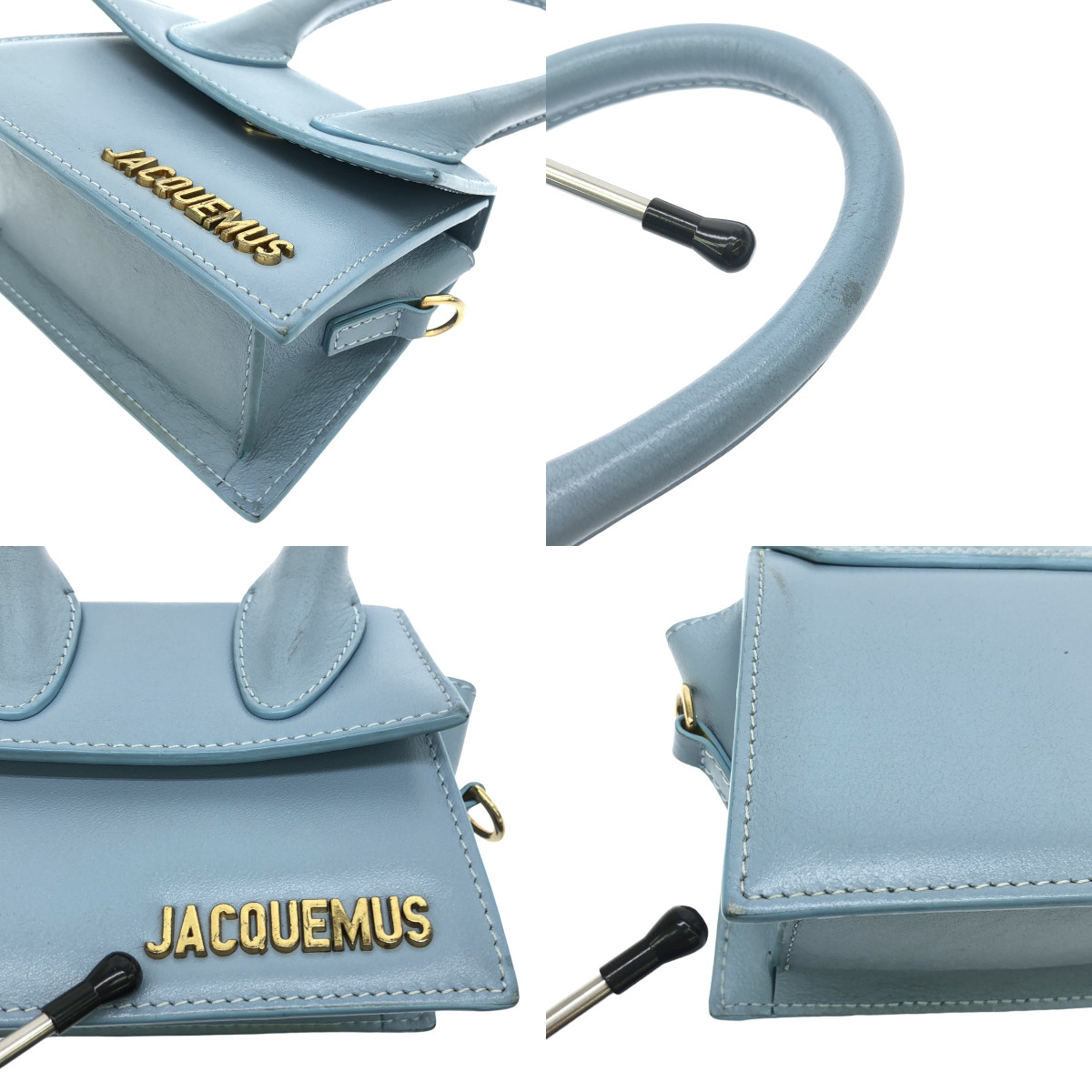 JACQUEMUS / ジャックムス レザー ロゴ ミニハンドバッグ