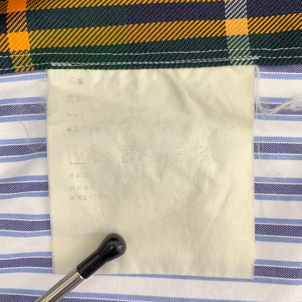 COMME des GARCONS HOMME PLUS / コムデギャルソンオムプリュス コットン ストライプ タータンチェック オーバー シャツ