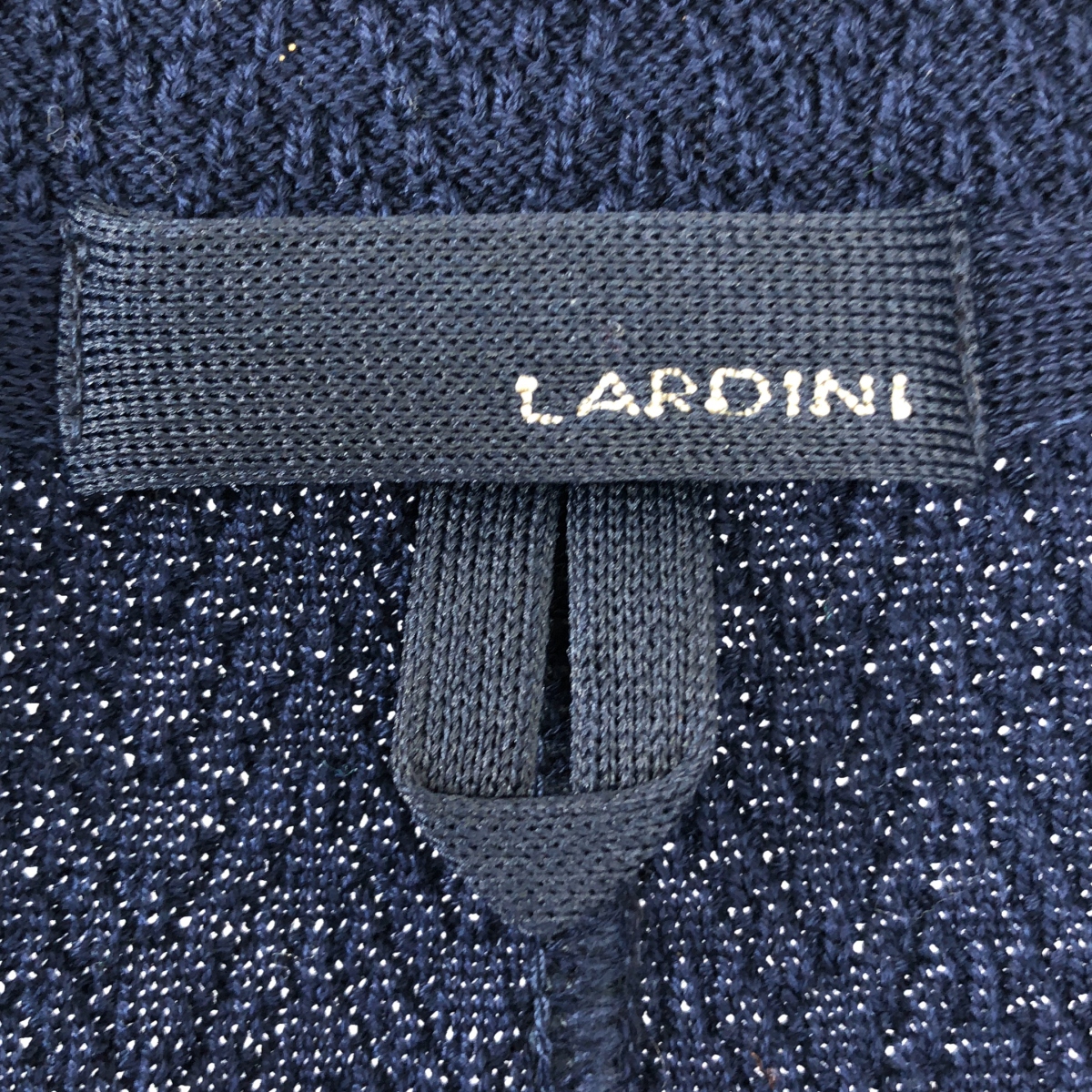 LARDINI / ラルディーニ コットン ブートニエール ニット ダブルブレスト ジャケット